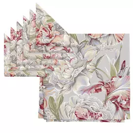 Комплект (скатерть + 6 салфеток) "Душистый пион"