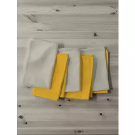 Комплект вафельных полотенец "Basic", бежевый/желтый