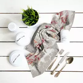 Комплект вафельных полотенец "Душистый пион"