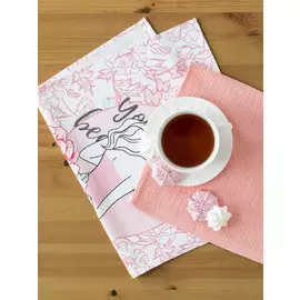 Кухонный комплект (махровое + вафельное полотенце) "Мадемуазель"