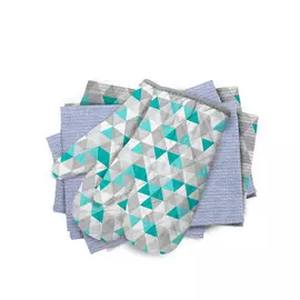 Кухонный комплект (вафельные полотенца 4 шт., прихватки-рукавицы 2 шт.)