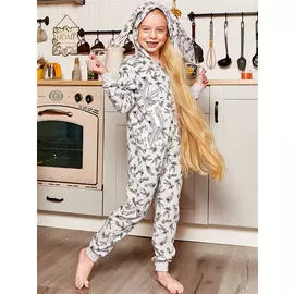 Пижама Серый Зайчики