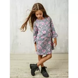 Платье Roses Серый Розы