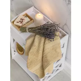 Полотенце махровое "Барбара", карамель