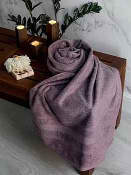 Полотенце махровое "Барбара", винный