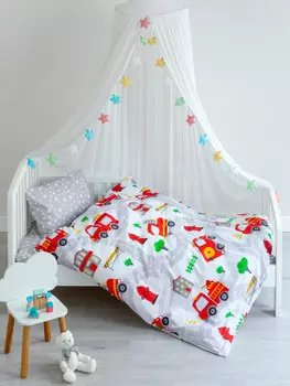 Постельное белье Пожарные машинки