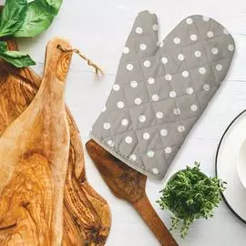 Прихватка-рукавица рогожка "Горох"