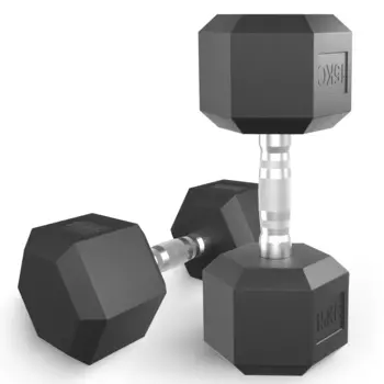 Гантель гексагональная UNIX Fit обрезиненная 15 кг / шт.