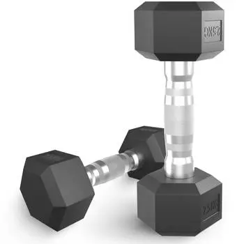 Гантель гексагональная UNIX Fit обрезиненная 2,5 кг, 1 шт.