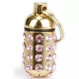 Адресник Beeztees подвеска со стразами для кошек (2,5 см, Розовый)