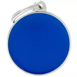 Адресник My Family Basic Handmade круглый для животных (2,5 см, Синий)
