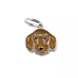 Адресник My Family Friends Жесткошерстная такса (2,5 х 2,5 см, Коричневый)