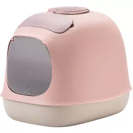 Био-туалет United Pets Minù в комплекте с совочком пакетами для уборки и угольным фильтром розовый с серым (40 х 40 х 50 см, Розовый с серым)