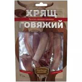 Деревенские лакомства Хрящ говяжий для собак (75 г, средние, Говядина)