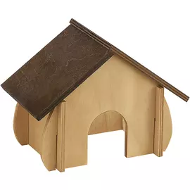 Деревянный домик Ferplast Sin для грызунов (Д 19 х Ш 9,6 х В 13,8 см для хомяков)