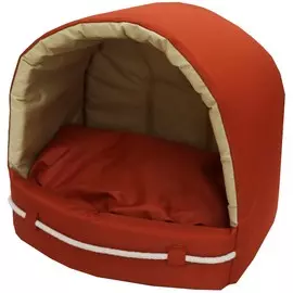 Дом эстрада Zooexpress "Морская" для животных (35 х 31 х 31 см, Красный/бежевый)