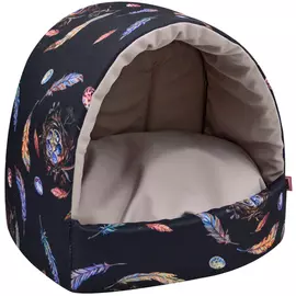 Дом эстрада Zooexpress Птицы Lux черный для кошек и собак (48 х 43 х 43 см, Черный)