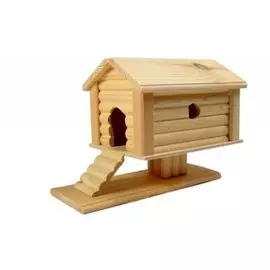 Дом-Избушка Дарэлл дерево для мелких грызунов (25 х 12 х 18 см)