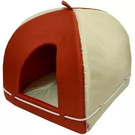 Дом вигвам Zooexpress "Морская" для животных (46 х 46 х 42 см, Красный/бежевый)