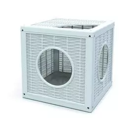 Домик Bama Pet Qublo белый для кошек (35 х 35 х 35 см, Белый)