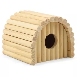 Домик Gamma деревянный полукруглый для мелких животных (12,5x13x10,5 см)