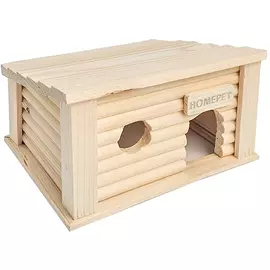 Домик Homepet южный деревянный для мелких грызунов (18 х 13 х 11 см)