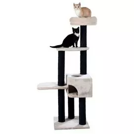 Домик-когтеточка Trixie Nita для кошек (45 х 47 х 147, Светло-серый)