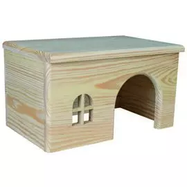 Домик Trixie из сосны с плоской крышей для грызунов (28 х 16 х 18 см, )