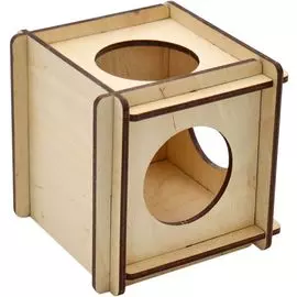 Домик Zooexpress Кубик для грызунов (15 х 15 х 15 см)