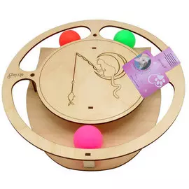 Игровой комплекс Glory Life Круг с шариками для кошек (32 х 28 х 3,6 см)