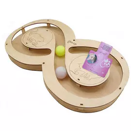 Игровой комплекс Glory Life Восьмерка с шариками для кошек (49 х 27 х 3,6 см)