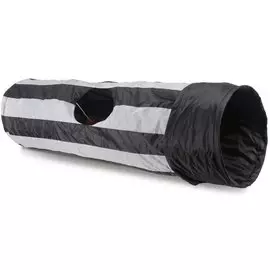 Игровой туннель Triol Восторг для кошек (25 х 90 см, Чёрно-серый)