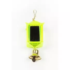 Игрушка Beeztees Фонарик зеркальный с колокольчиком для птиц (10x3,5 см, )