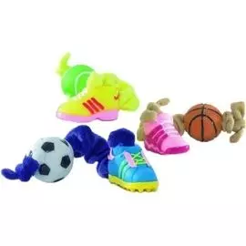 Игрушка Beeztees Эластичная плюшевая веревочка с мячиком на одном конце и ботинком на другом для собак (27 см, )