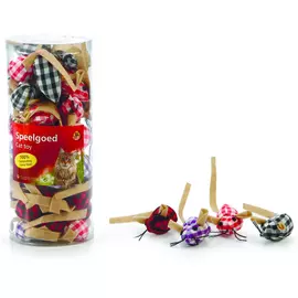 Игрушка Beeztees Мышь пестрая с кошачьей мятой для кошек (4см, пестрый)