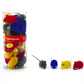 Игрушка Beeztees Мышь велюровая для кошек (6см, пестрый)