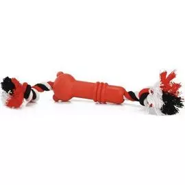 Игрушка Beeztees Sumo Mini Fit Цилиндр на канате для собак (4,5 х 4,5 х 11 см, Красный)