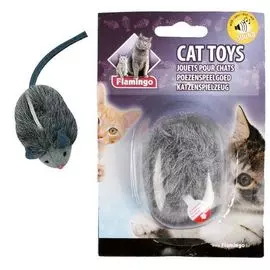 Игрушка Flamingo Мышь плюшевая со звуком для кошек (7 x 4,5 см,)