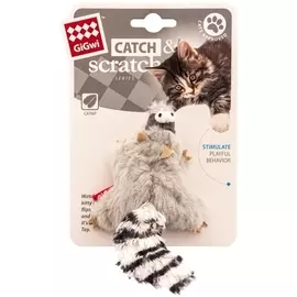 Игрушка GiGwi Catch &amp; Scratch Енот с кошачьей мятой (8 см, )