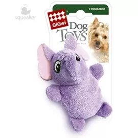 Игрушка Gigwi для собак Слон с двумя пищалками для собак (9 cv, Фиолетовый)