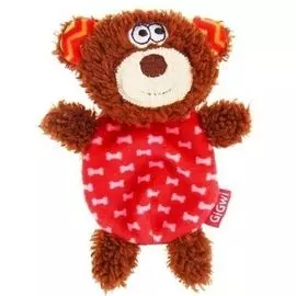 Игрушка GiGwi Plush Friendz Мишка с пищалкой (13 см, )