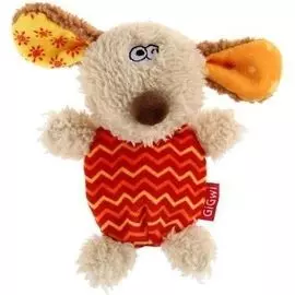 Игрушка GiGwi Plush Friendz Собачка с пищалкой (13 см, )