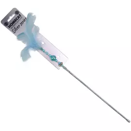 Игрушка Homecat Silver Series дразнилка из перьев для кошек (50 см, Голубой)