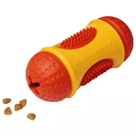 Игрушка Homepet Silver Series цилиндр фигурный для лакомств желто-красный для собак (6 х 13 см, Желто-красный)