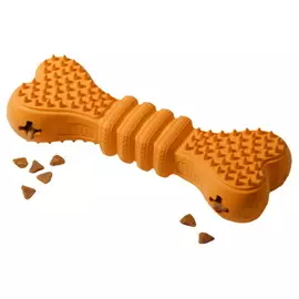 Игрушка Homepet Silver Series косточка для чистки зубов для лакомств оранжевая для собак (17 х 6,1 х 3,7 см, Оранжевый)