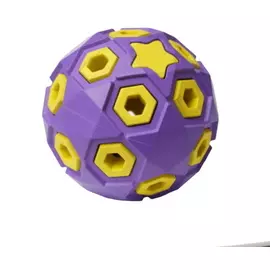 Игрушка Homepet Silver Series мяч звездное небо сиренево-желтый для собак (Ø 8 см, Сиренево-желтый)