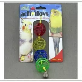 Игрушка JW Pet Activitoys Lattice Chain Цепочка из решетчатых шариков с колокольчиком для птиц