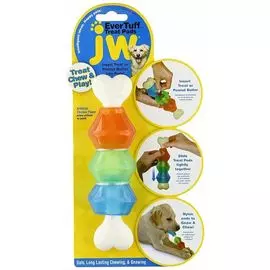 Игрушка JW Treat Pod Nylon Small Косточка с контейнерами для лакомства для собак (26,5 см х 4 см х 13 см, В ассортименте)
