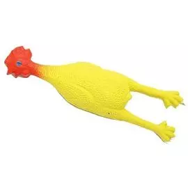 Игрушка Каскад Курица латекс для собак (24 см, Желтый)
