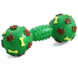Игрушка Triol Гантель с лапками и косточками из винила для собак (140 мм, Случайный цвет)